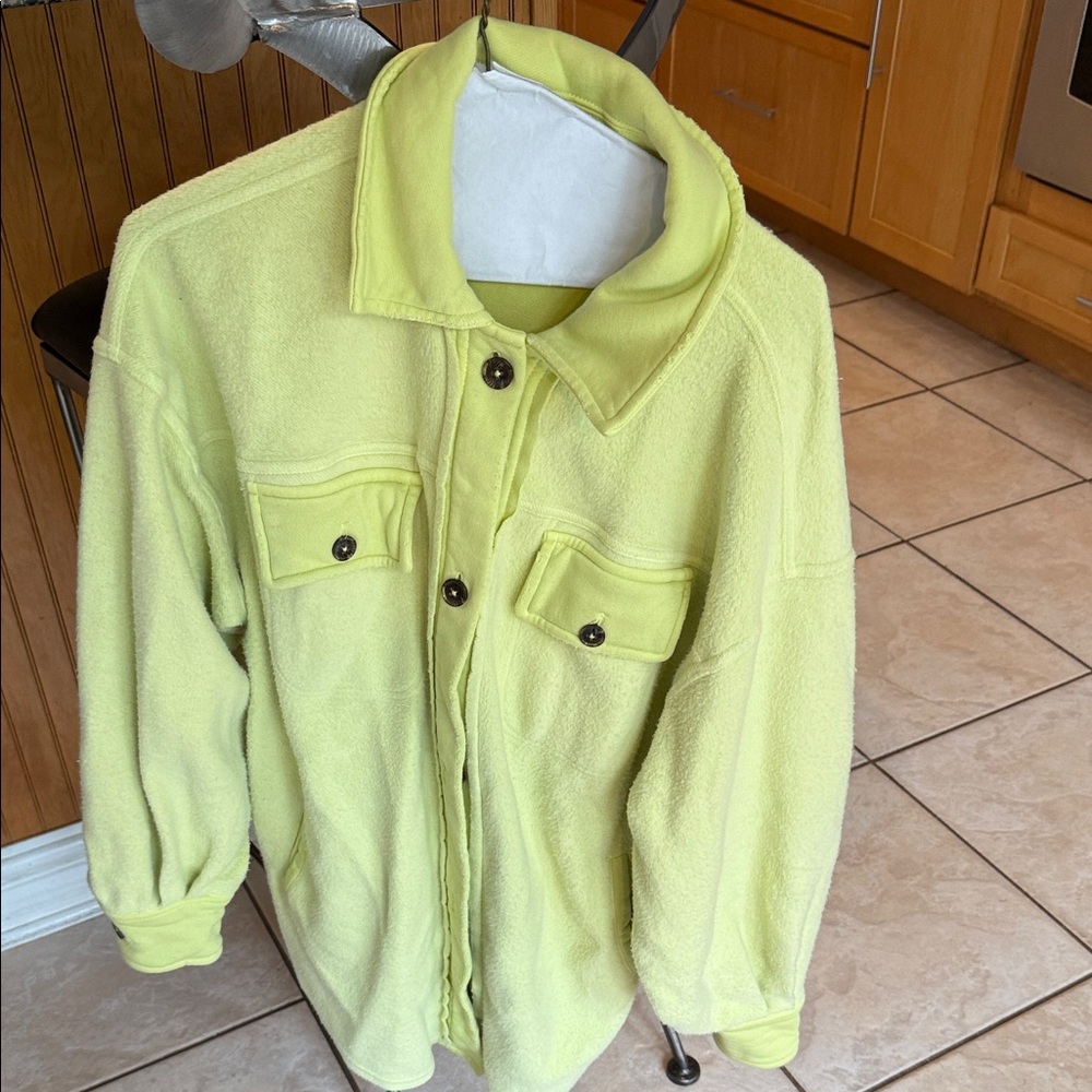 Free People Lime Green Jacket